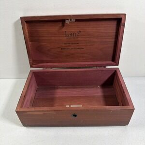 Vtg‎ Miniature Lane Cedar Chest Jewelry Trinket Box 9x5x3.5 NO Key North Dakota